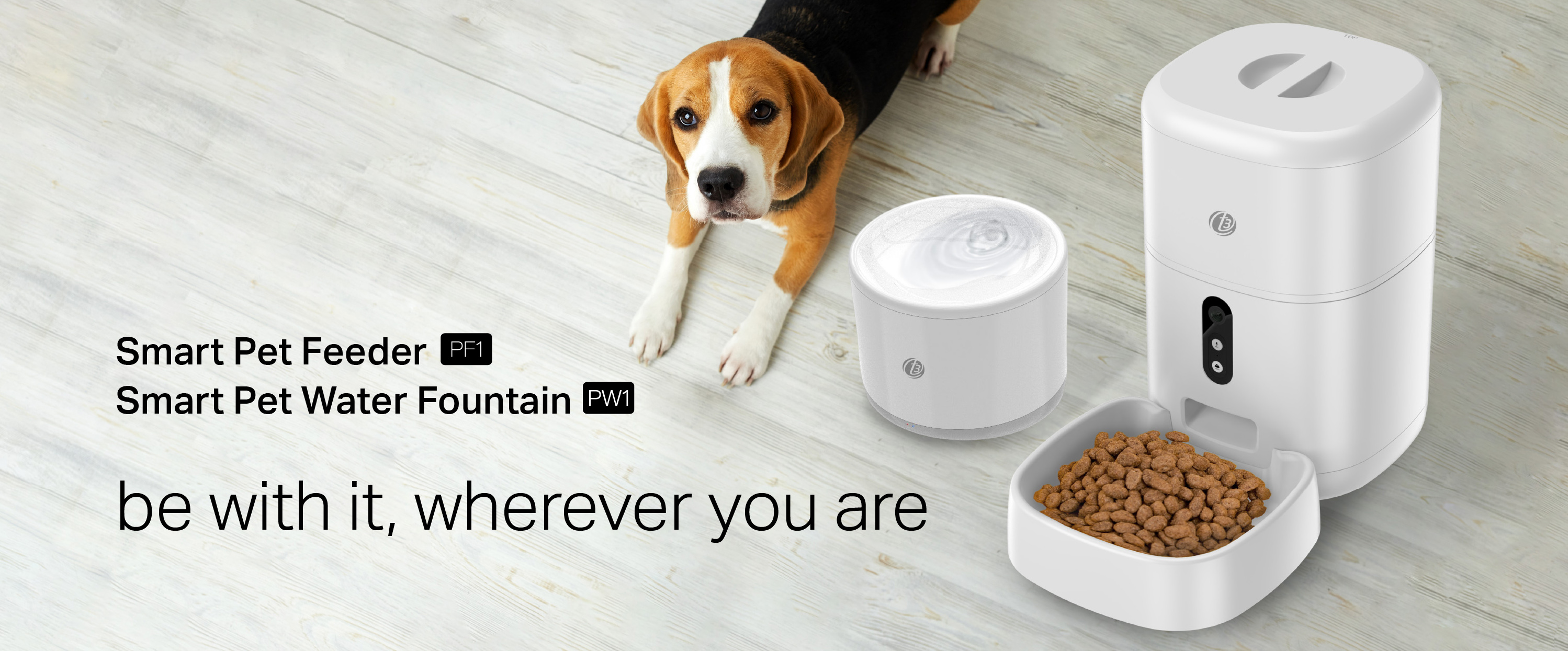 T3 Smart Pet Feeder PF1 and Pet Water Fountain PW1