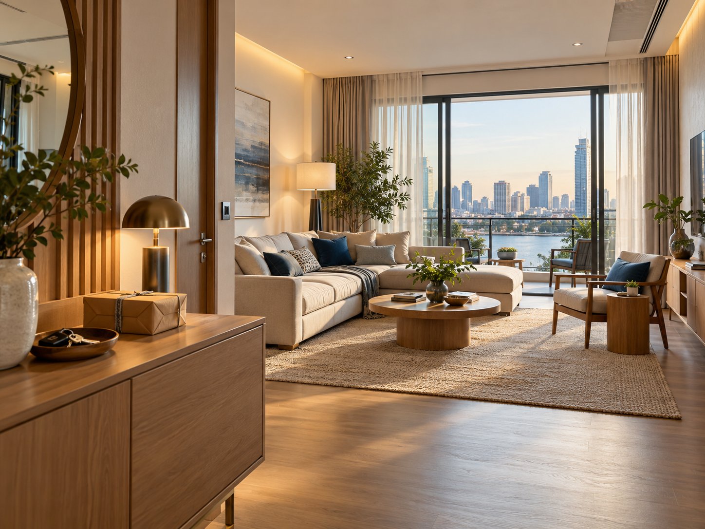 A comfortable connected home with natural lighting