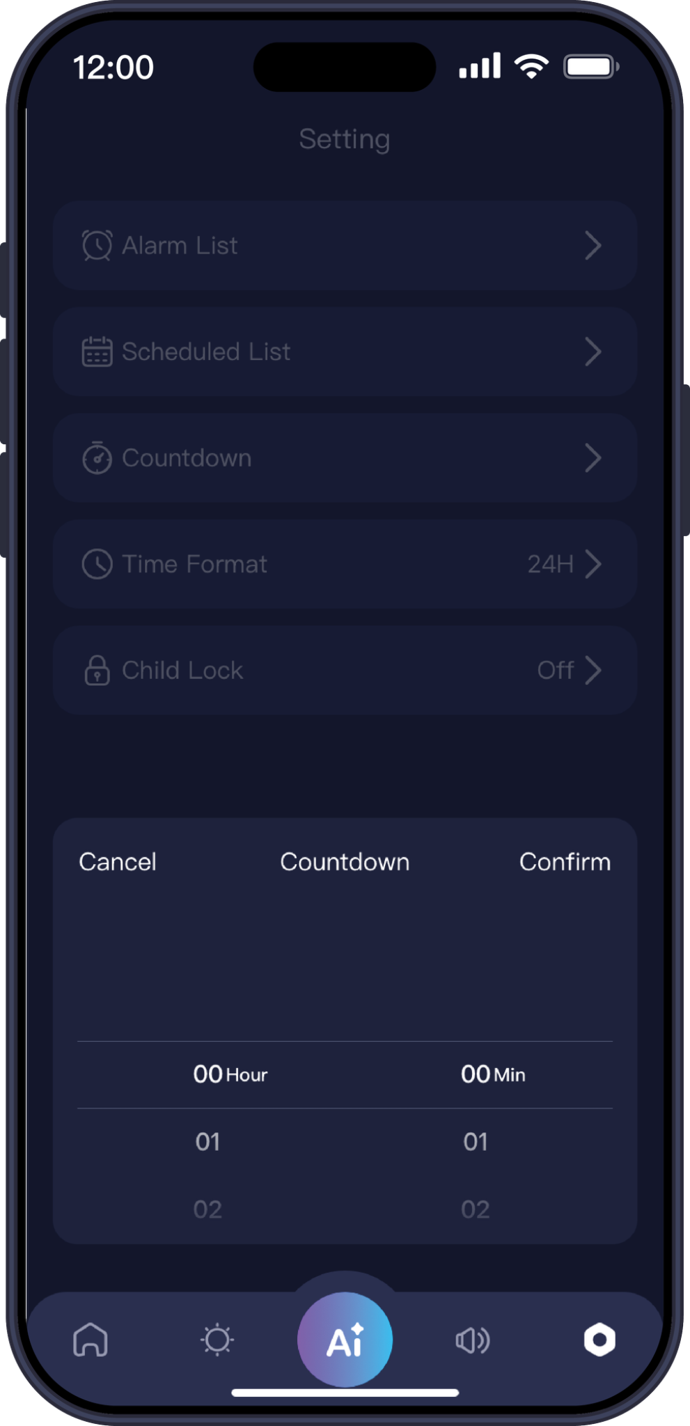 365 Life App 中的倒计时设置