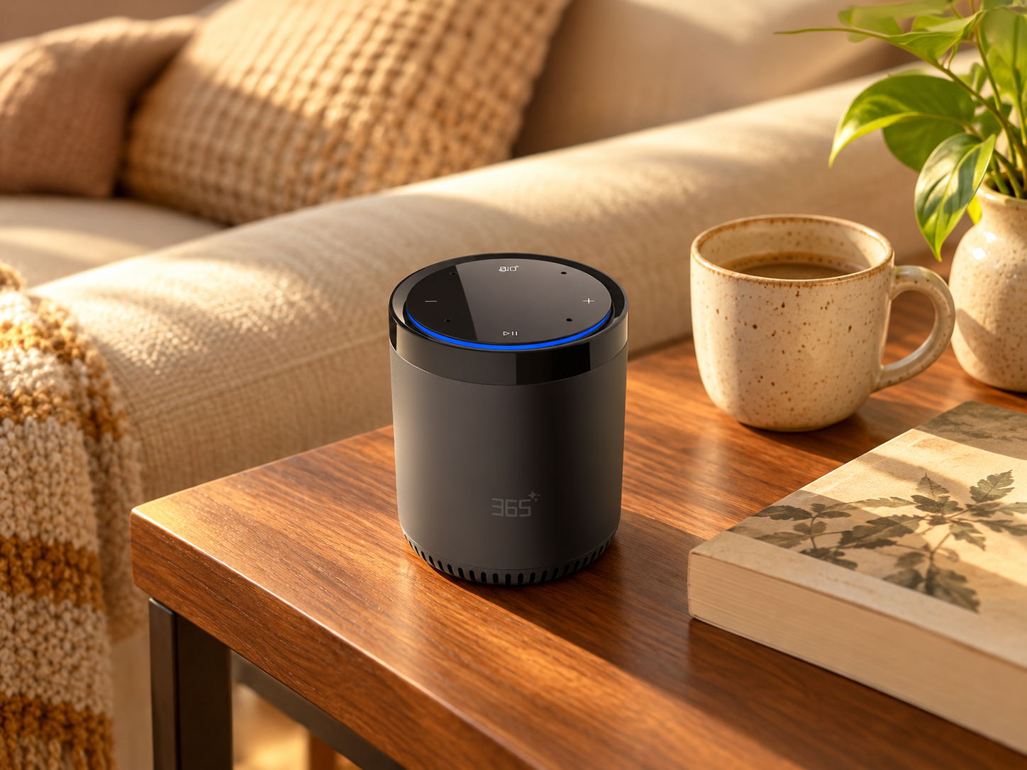 客厅边桌上的 Smart AI Speaker AS2