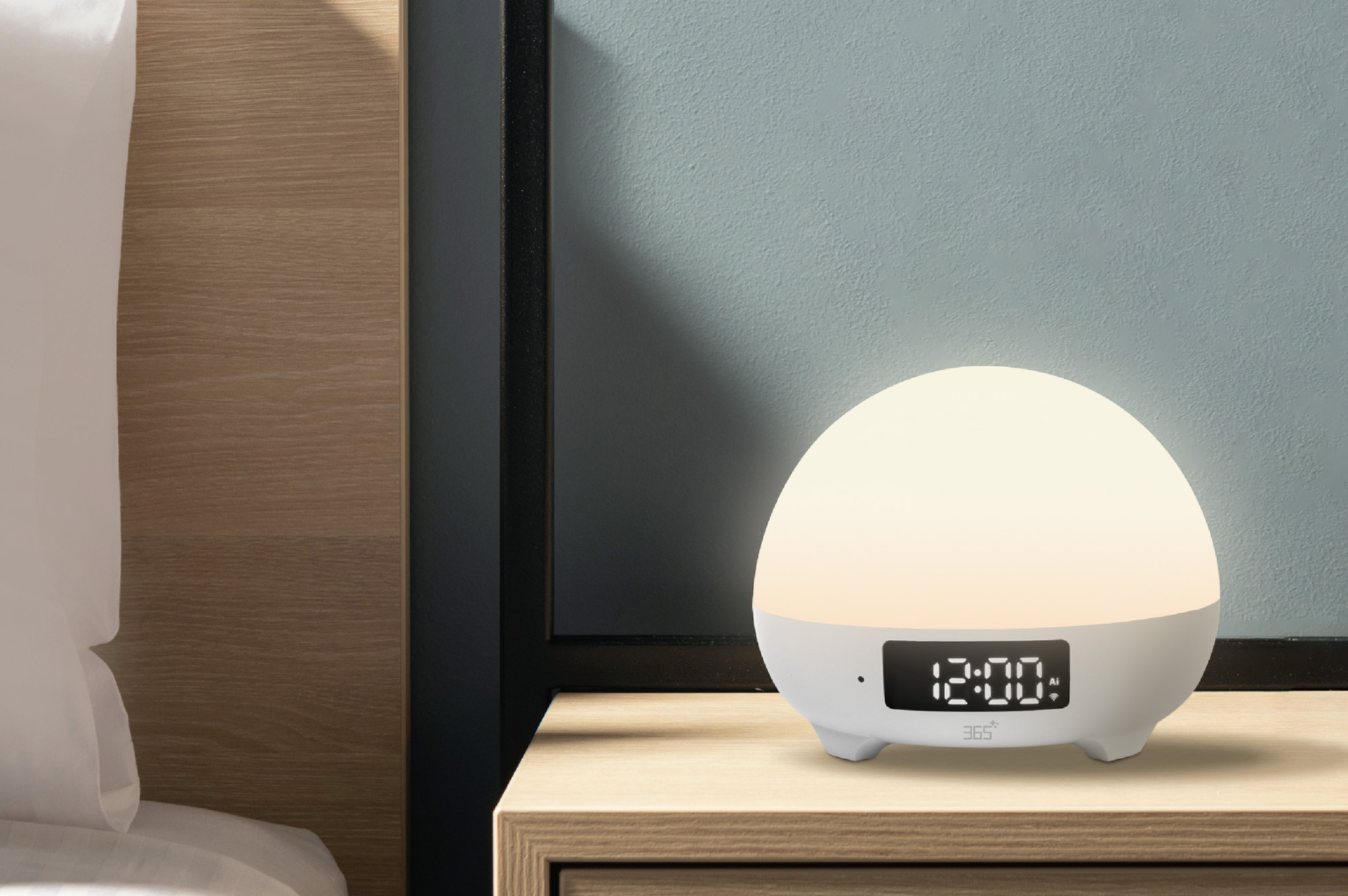 床头柜上的 365 AI 助眠灯 AL1
