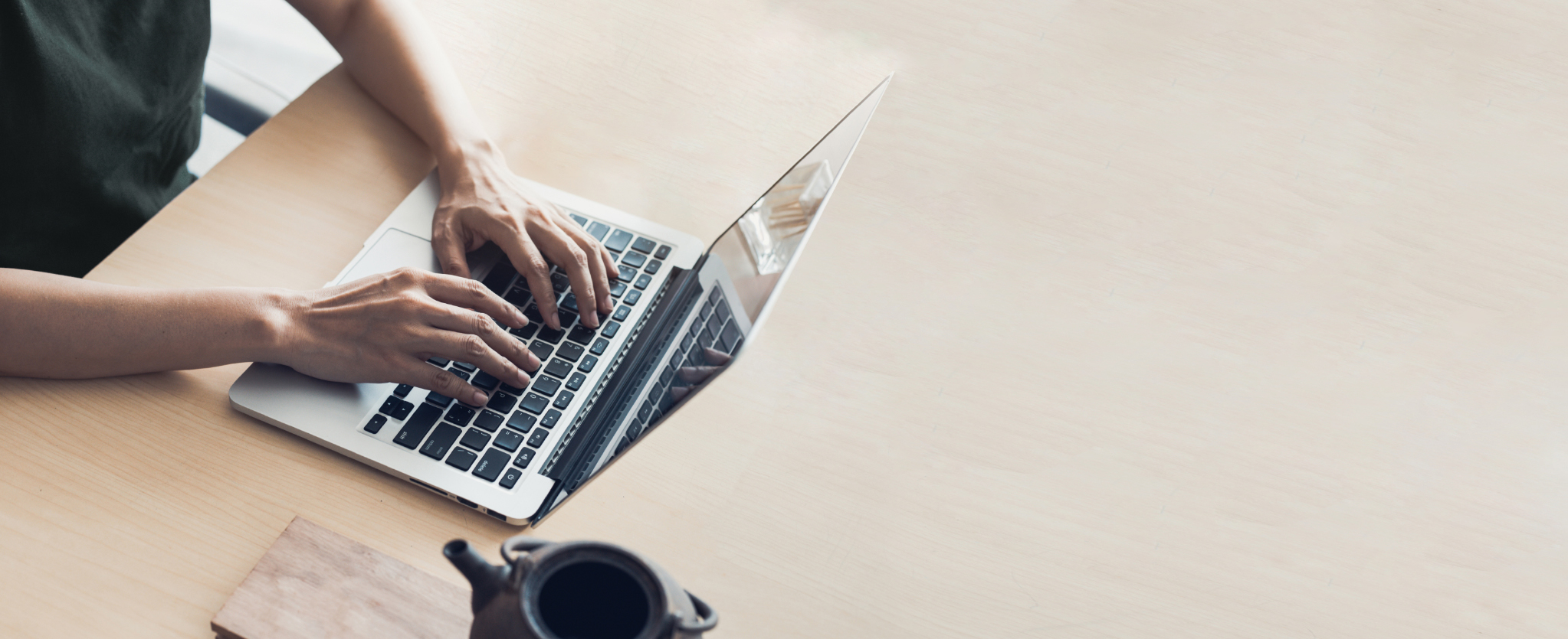 Using a laptop while working remotely