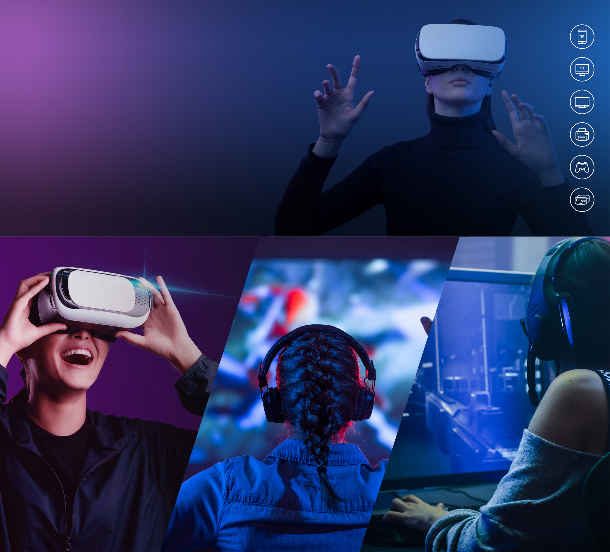VR 与在线游戏示意图