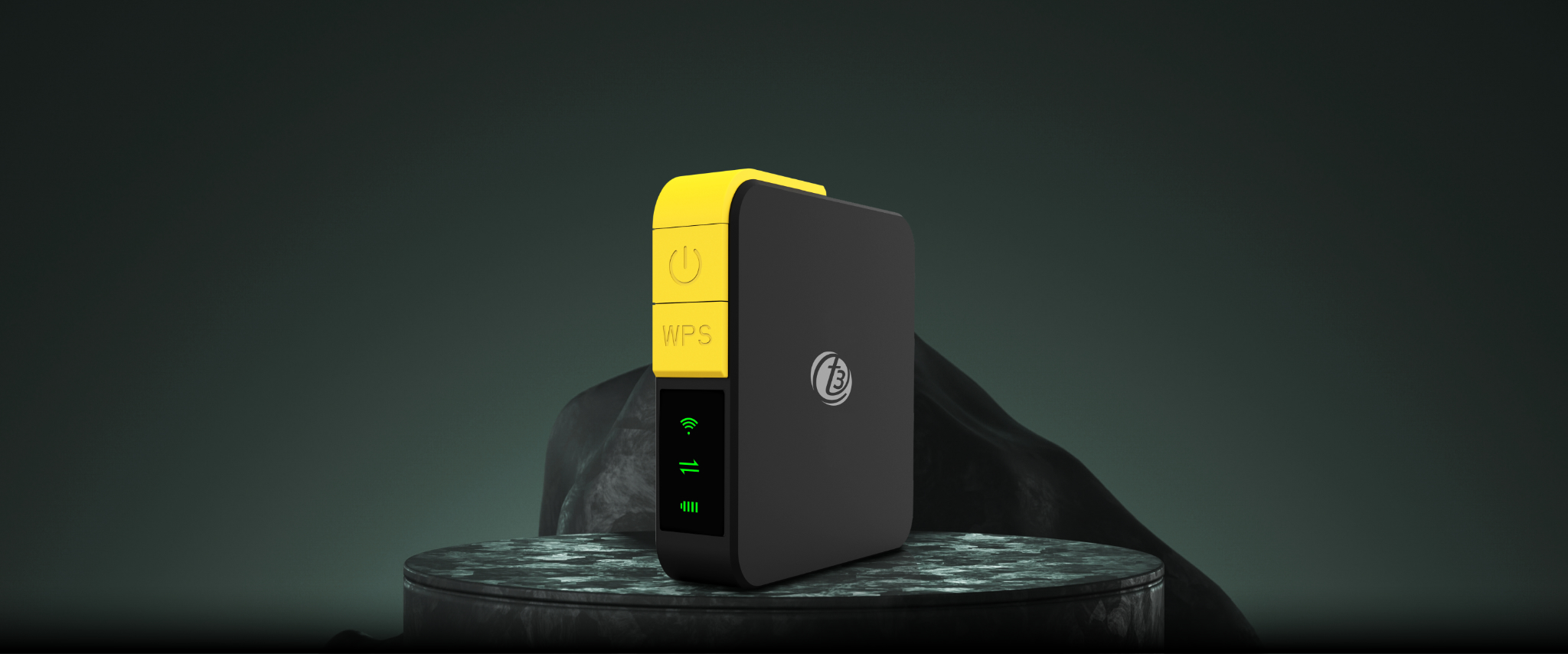 4G MiFi C32 on a stone display platform