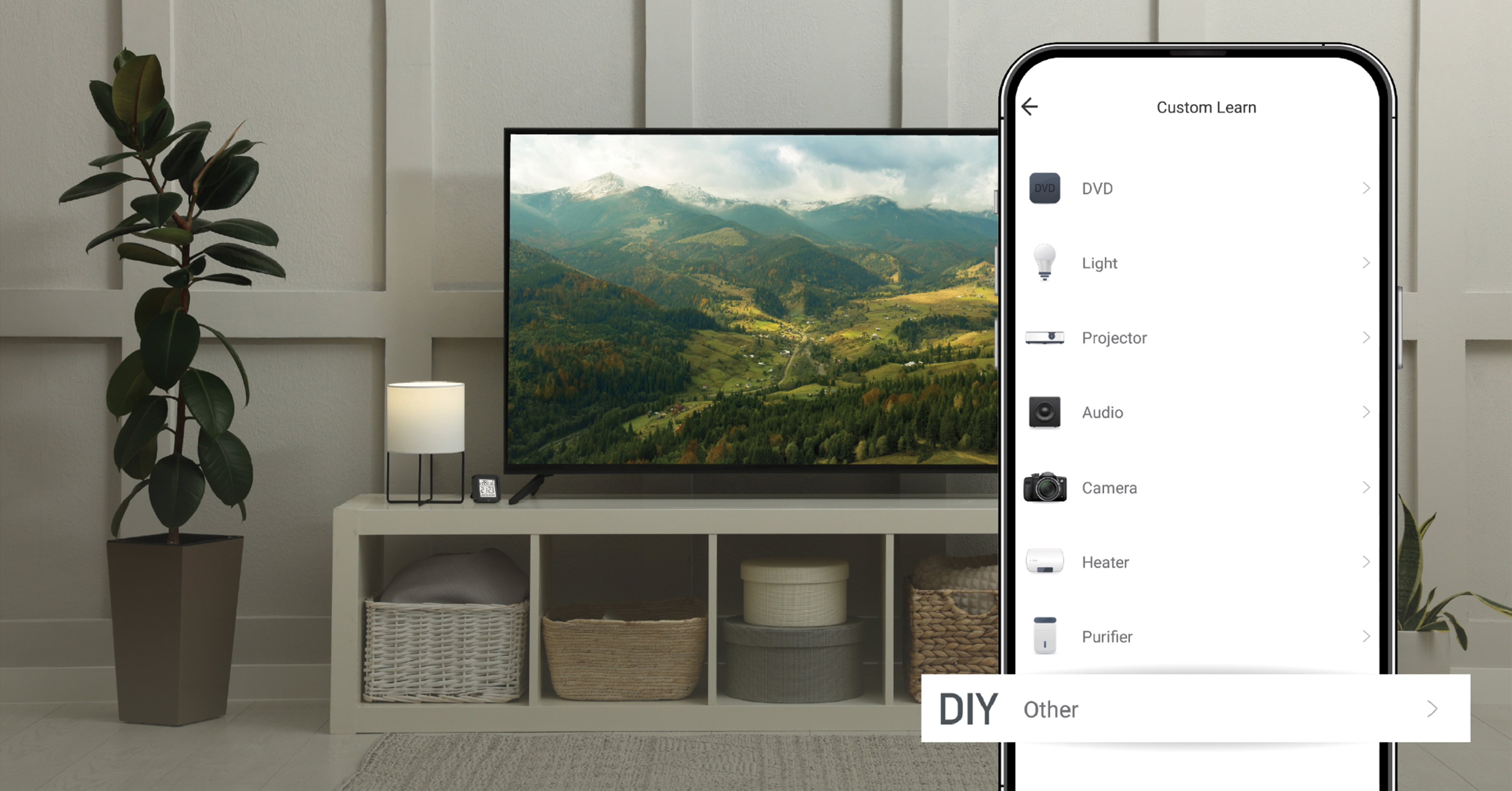 电视旁的 DIY 学习界面