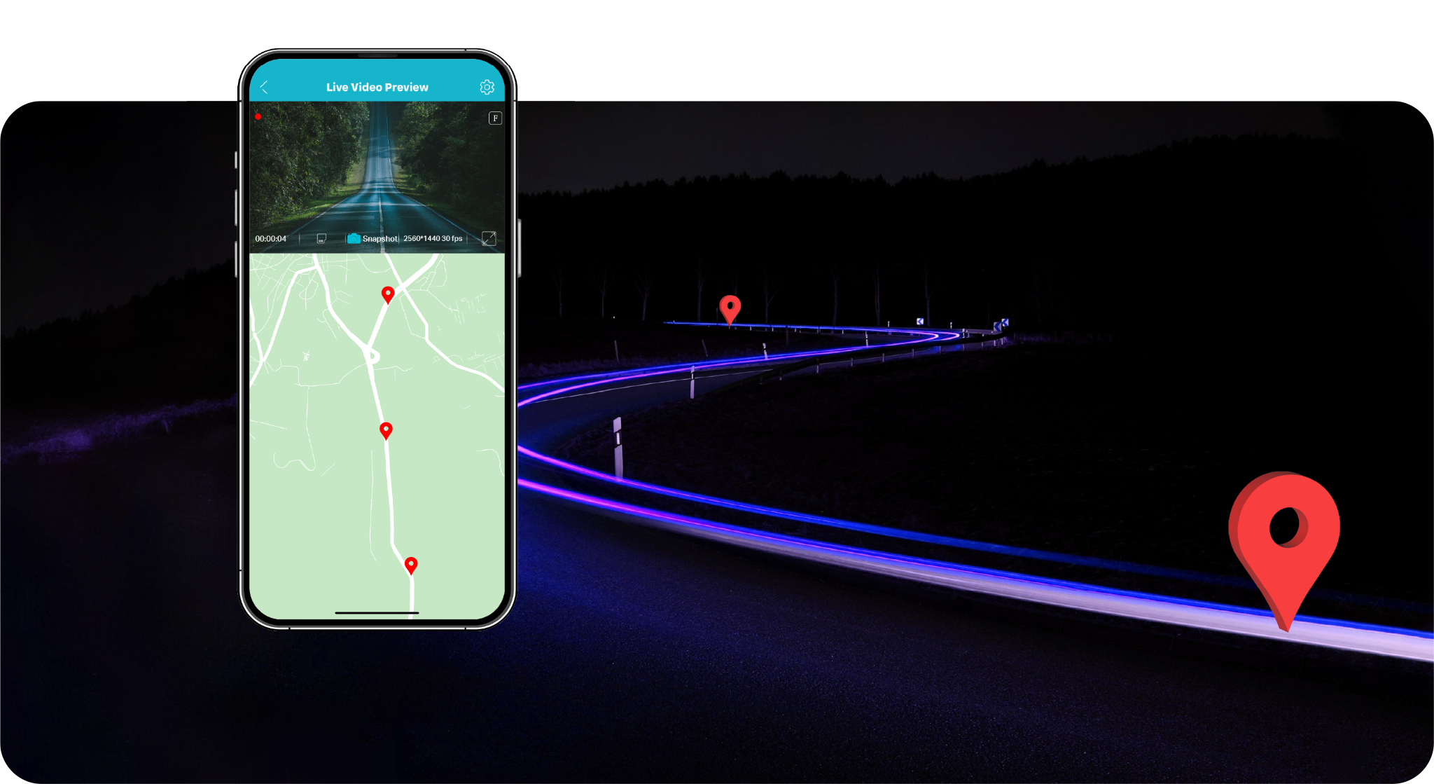 Original GPS application map on a phone