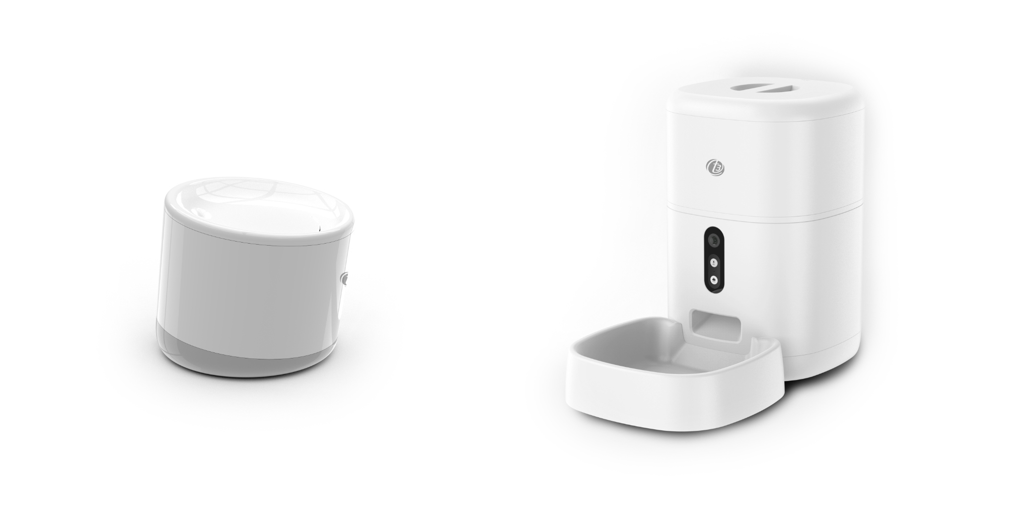 PW1 pet water fountain and PF1 pet feeder