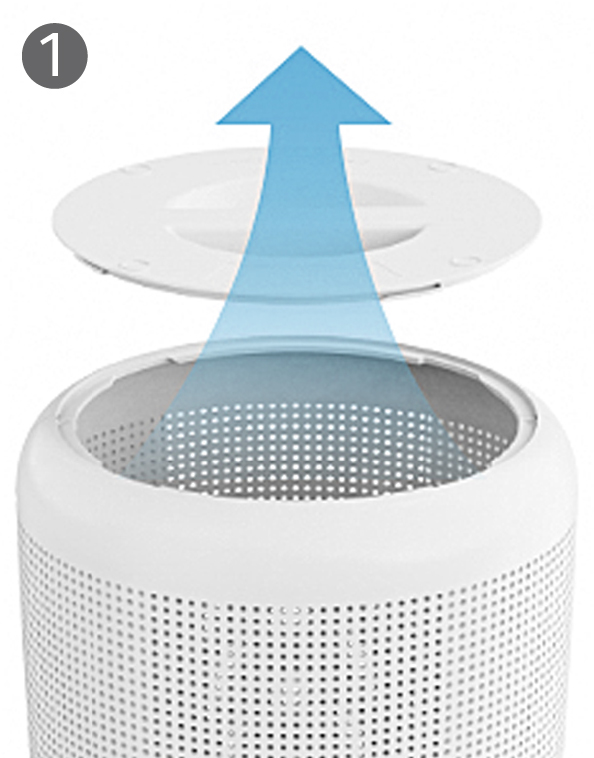 Filter replacement step 1