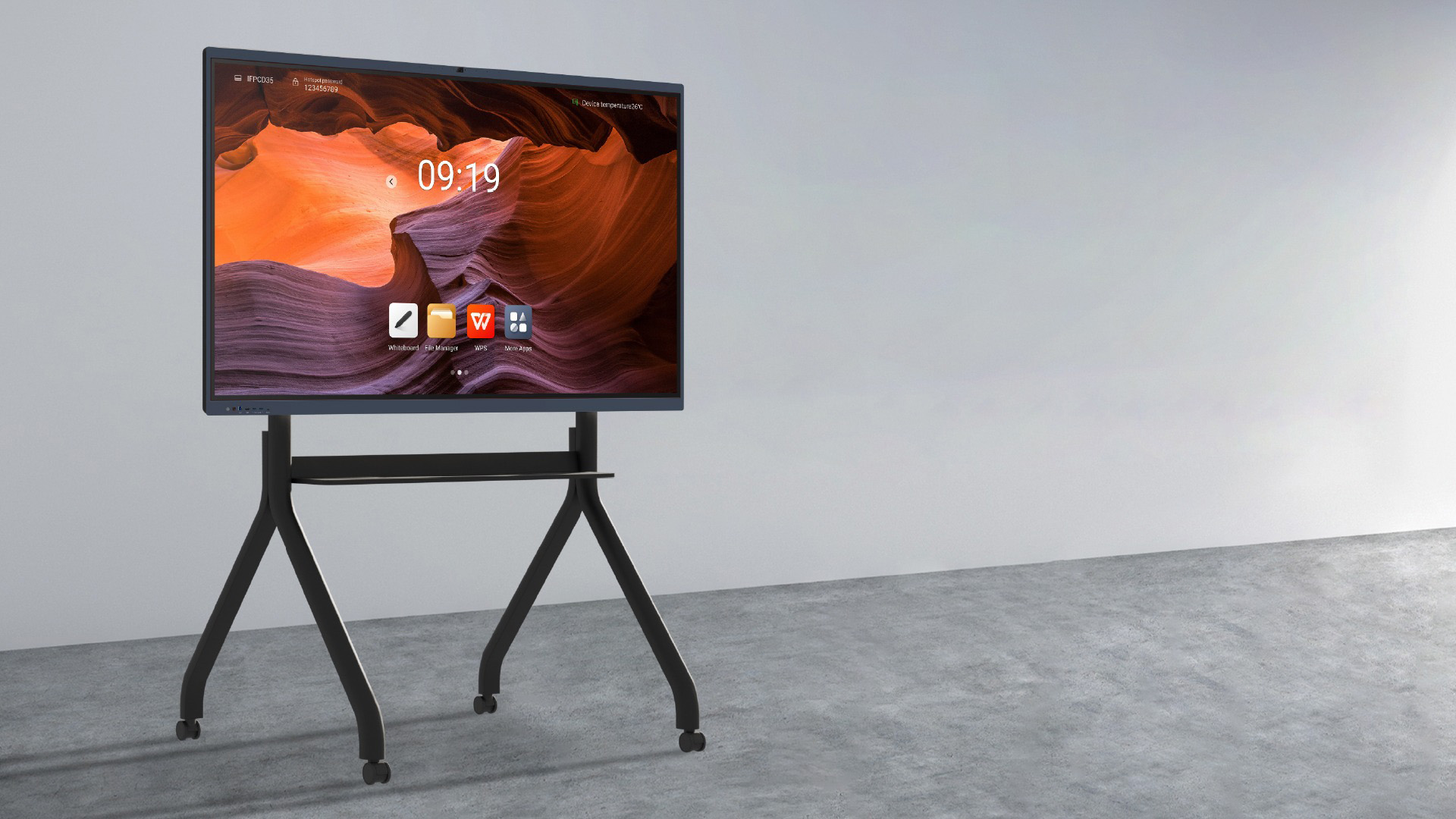 房间内支架上的 Smartboard