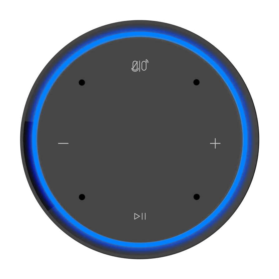 Top view of AS2 with a blue status light ring